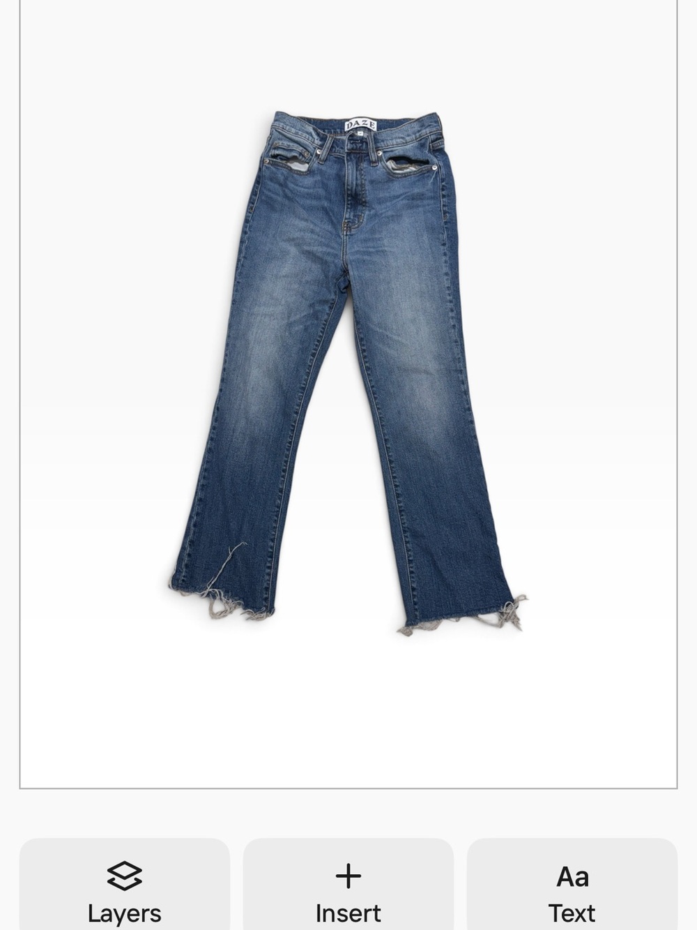 DAZE Women’s Straight Stretch Jeans Medium Wash Blue